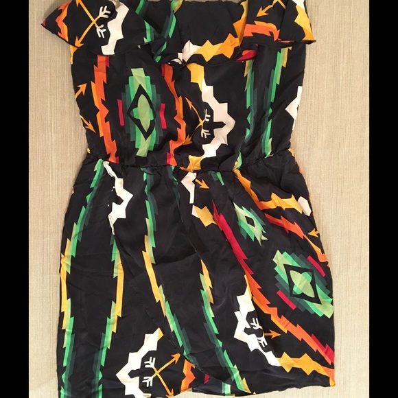 Rare Amanda Uprichard “Rasta” Strapless Silk Dress - Picture 4 of 4